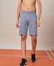 Technosport Knit Colour Blocked Dry Fit & Breathable Sports Shorts - Grey