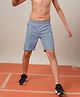 Technosport Knit Colour Blocked Dry Fit & Breathable Sports Shorts - Blue