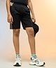 Technosport Knit Colour Blocked Dry Fit & Breathable Sports Shorts - Black