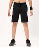 Technosport Knit Solid Dry Fit & Breathable Sports Shorts With Techno Guard - Black