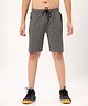 Technosport Knit Solid Dry Fit & Breathable Sports Shorts With Techno Guard - Iron Grey