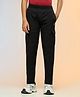 Technosport Knit Colour Blocked Breathable & Moisture Wicking Sports Cargo Track Pants - Black & Grey