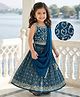 Babyhug Georgette Woven Sleeveless Choli Lehenga Set with Dupatta Embroidery & Sequin Detailing - Navy Blue