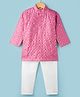 Ridokidz Full Sleeves Sequins Embellished & Thread Work Embroidered Kurta Pyjama Set - Onion Pink