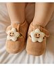 Neska Moda Striped & Star Applique Detailed Booties - Light Brown