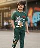 Nap Chief Pure Cotton Knit Warner Bros Featuring Half Sleeves Tom & Jerry Printed Relaxed Fit Tee & Pant Set - Green