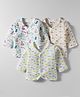 Bodycare Cotton Full Sleeves Thermal Vest With Animal Print Pack Of 3 - Off White