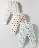 Bodycare Cotton Thermal Pants With Animal & Vehicle Print Pack Of 3 - Off White