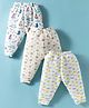 Bodycare Cotton Full Length Thermal Pant With Dino & Panda Print Pack Of 3 - White