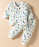 Bodycare Cotton Full Sleeves Therma Inner Wear Set With Vehicle Print - Off White