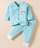 Bodycare Cotton Full Sleeves Thermal Inner Wear Set With Animal Print & Stripes - Light Blue