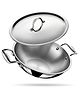 Stahl Artisan Triply Stainless Steel Kadhai with Lid,Kadai for Cooking, Stainless Steel Cookware Triply Kadai, Induction & Gas Stove Compatible, 2.4 L, 24 cm