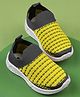 Jazzy Juniors Abstract Designed Slip On Sneakers - Yellow