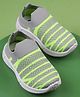 Jazzy Juniors Striped Slip On Sneakers - Green