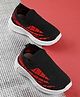 Jazzy Juniors Abstract Designed Slip On Sneakers - Black