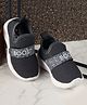 Jazzy Juniors Boost Text Designed Slip On Sneakers - Grey