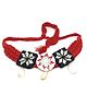 SKD Navratri Theme Handcrafted Embroidery Mirror Work Detailed Choker - Black