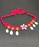 SKD Navratri Theme Handcrafted Cowrie Shell Embellished Choker - Pink