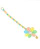 SKD Beaded Floral Applique Detailed & Bell Embellished Maang Teeka - Multi Colour