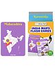 WiseTed India Maps Flash Cards - 30 cards