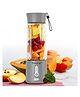 Truesnap QUIX PRO | 500ml Personal Portable Blender, 4000mAh USB-C Rechargeable, 230W Motor with Pulse & Blend Modes, 6-Blade Stainless Steel, Leakproof & Travel-Ready Smoothie Maker (Grey)