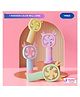 Puchku Mini USB Portable Handled Fan - USB Rechargeable, Battery Life, Ideal for Camping, Hiking, Office, Kitchen and Makeup (Pack of 1, Random color)