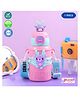 Puchku Animal Appliques Stainless Steel Water Bottle - 500 ml ( Pack of 1 , Pink)