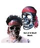 Sanjary Skull Face Mask funny horror Halloween mask pack of 2 for kids color design may vary