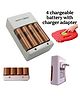 Sanjary AA Battery Charger Adpater With 4 powerfull Batter For multi toys Usage color design may vary