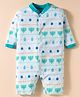Kidi Wav Full Sleeves Menorah Printed Romper - Blue