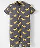 Kidi Wav Half Sleeves Cheetah Printed Romper - Yellow