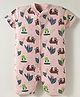 Kidi Wav Half Sleeves Animals Printed Romper - Multi Colour