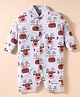 Kidi Wav Full Sleeves Animals Printed Romper - Multi Colour