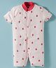 Kidi Wav Half Sleeves Ladybug Printed Romper - Pink