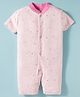 Kidi Wav Half Sleeves Floral Printed Romper - Pink