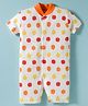 Kidi Wav Half Sleeves Pumpkin Printed Romper - Multi Colour