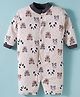 Kidi Wav Full Sleeves Bears Printed Romper - Cream
