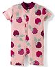 Kidi Wav Half Sleeves Raspberry Printed Romper - Multi Colour