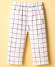 Ollypop Textile Knit Full Length Trouser With Checks - White