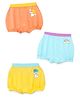 SuperBottoms Pack Of 3 Bamboo Knit Rainbow & Bunny Printed Super Soft Bloomers - Blue Yellow & Orange