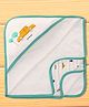 Doreme Interlock Knit Hooded Towel & Wrappers With Car Print L 82 x B 81 cm - White