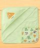 Doreme Interlock Knit Hooded Towel & Wrappers With Dog Print L 82 x B 81 cm - Light Green