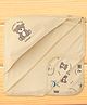 Doreme Interlock Knit Hooded Towel & Wrappers With Teddy Print L 82 x B 81 cm - Tan