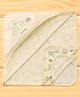Doreme Interlock Knit Hooded Towel & Wrappers With Bear Print L 82 x B 81 cm - Yellow