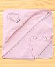 Doreme Interlock Knit Hooded Towel & Wrappers With Dino Print L 82 x B 81 cm - Pink