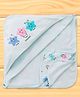 Doreme Interlock Knit Hooded Towel & Wrappers With Star Print L 82 x B 81 cm - Light Blue