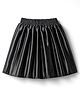 Kookie Kids Woven Above Knee Length Solid Party Skirt With Waist Elastic & Inner Lining - Black