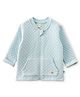 JusCubs Cotton Knit Full Sleeves Textured Light Winter Quilted Jacket - Blue