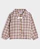 Mi Arcus Cotton Woven Full Puffed Sleeves Checked & Bow Applique Detailed Shirt - Multi Colour