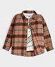 Mi Arcus 100% Cotton Knit Full Sleeves Checked Shirt & Lion Printed Tee Set - Multi Colour